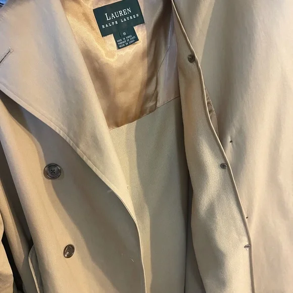 Lauren Ralph Lauren Twill Double-Breasted Belted Trench Coat
